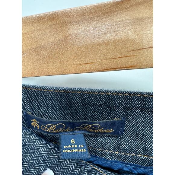 Brooks Brothers Linen Blend Blue Denim Wide Leg Crop Pants Women's Size 6 - Picture 5 of 11